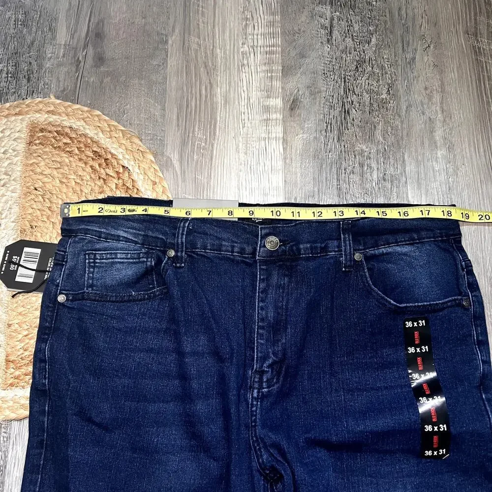 BLU ROCK Mens Dark Wash Denim Jeans NWT